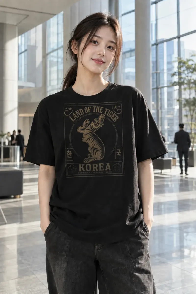 “Land of tiger” Heavyweight Unisex Crewneck T-shirt | Gildan 5000