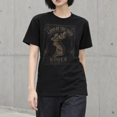 “Land of tiger” Heavyweight Unisex Crewneck T-shirt | Gildan 5000