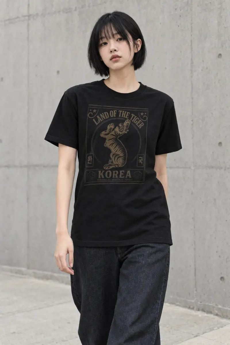 “Land of tiger” Heavyweight Unisex Crewneck T-shirt | Gildan 5000