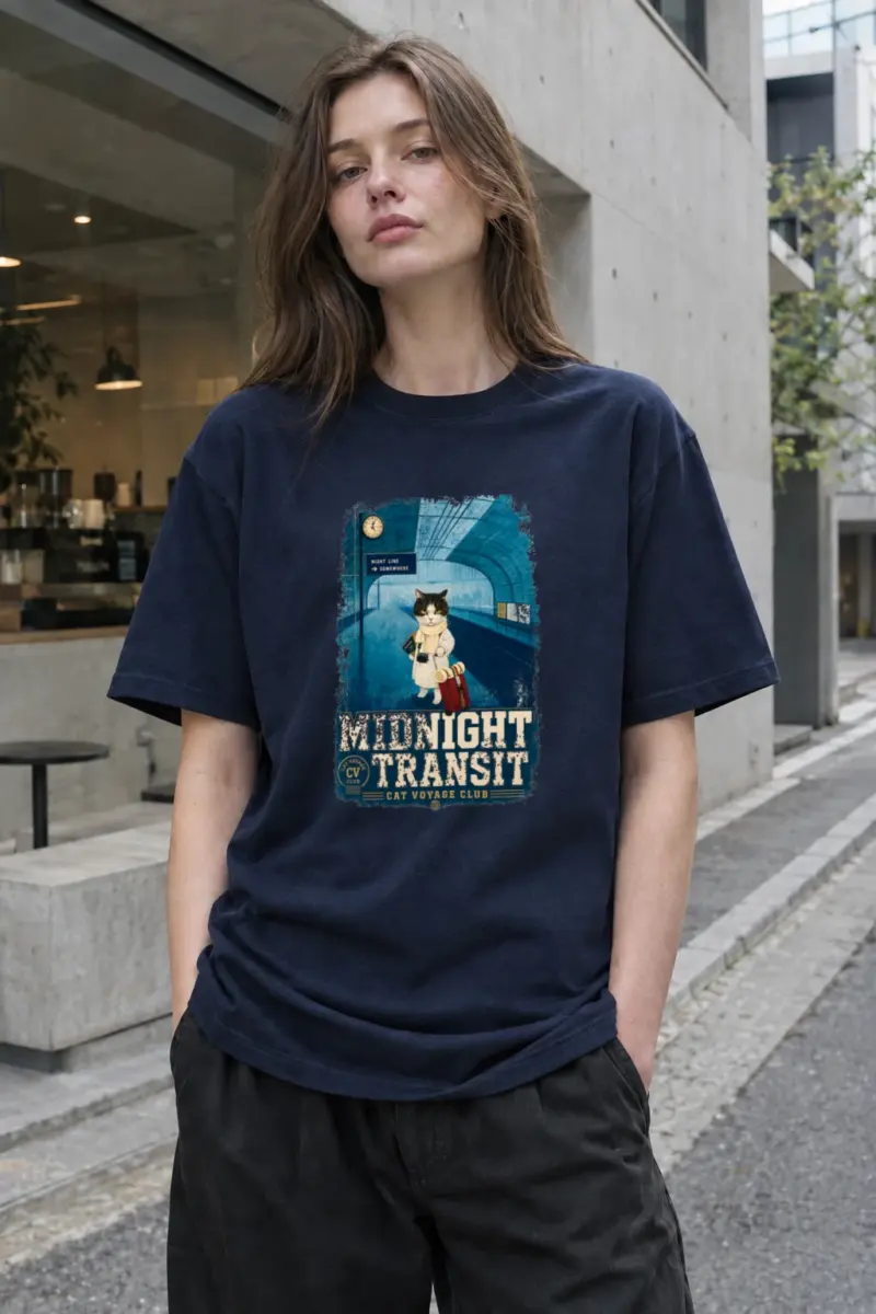 "Midnight transit" Premium Unisex Crewneck T-shirt | Bella + Canvas 3001