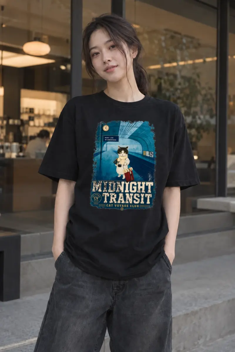 "Midnight transit" Premium Unisex Crewneck T-shirt | Bella + Canvas 3001