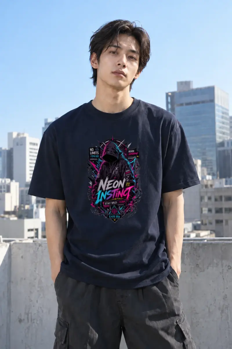 “Neon Insight” Heavyweight Unisex Crewneck T-shirt | Gildan 5000