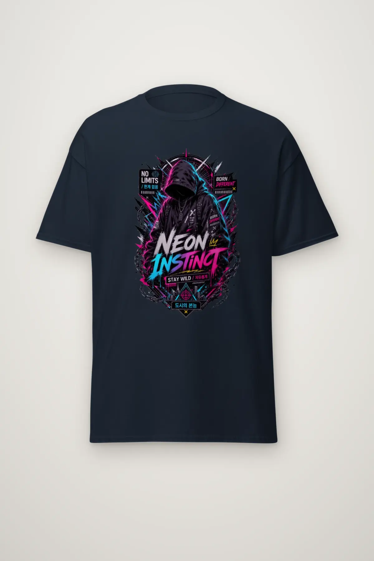 "Neon Insight" Heavyweight Unisex Crewneck T-shirt