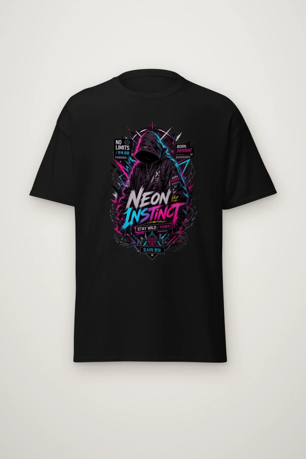 "Neon Insight" Heavyweight Unisex Crewneck T-shirt