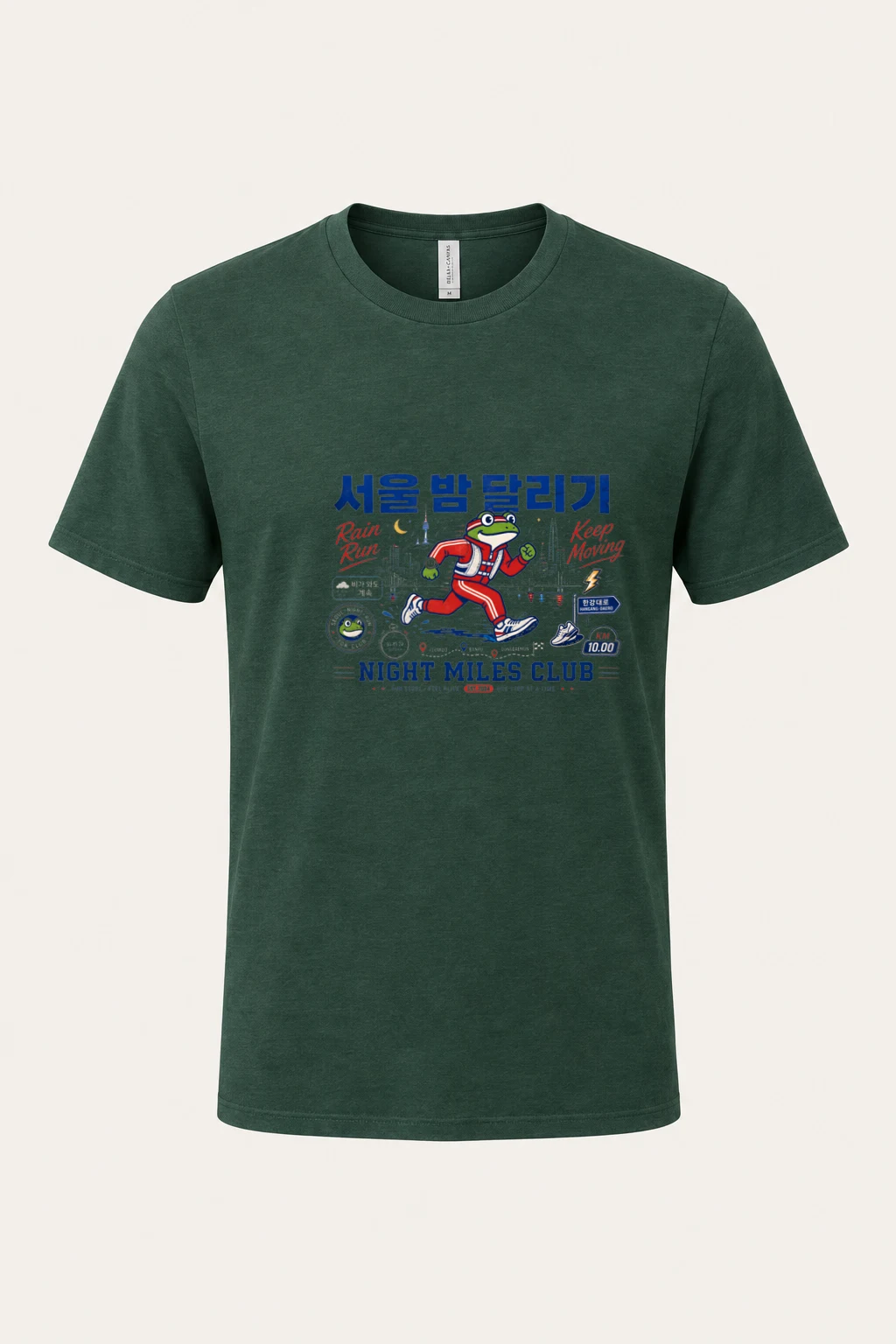 "Night miles club" Premium Unisex Crewneck T-shirt | Bella + Canvas 3001