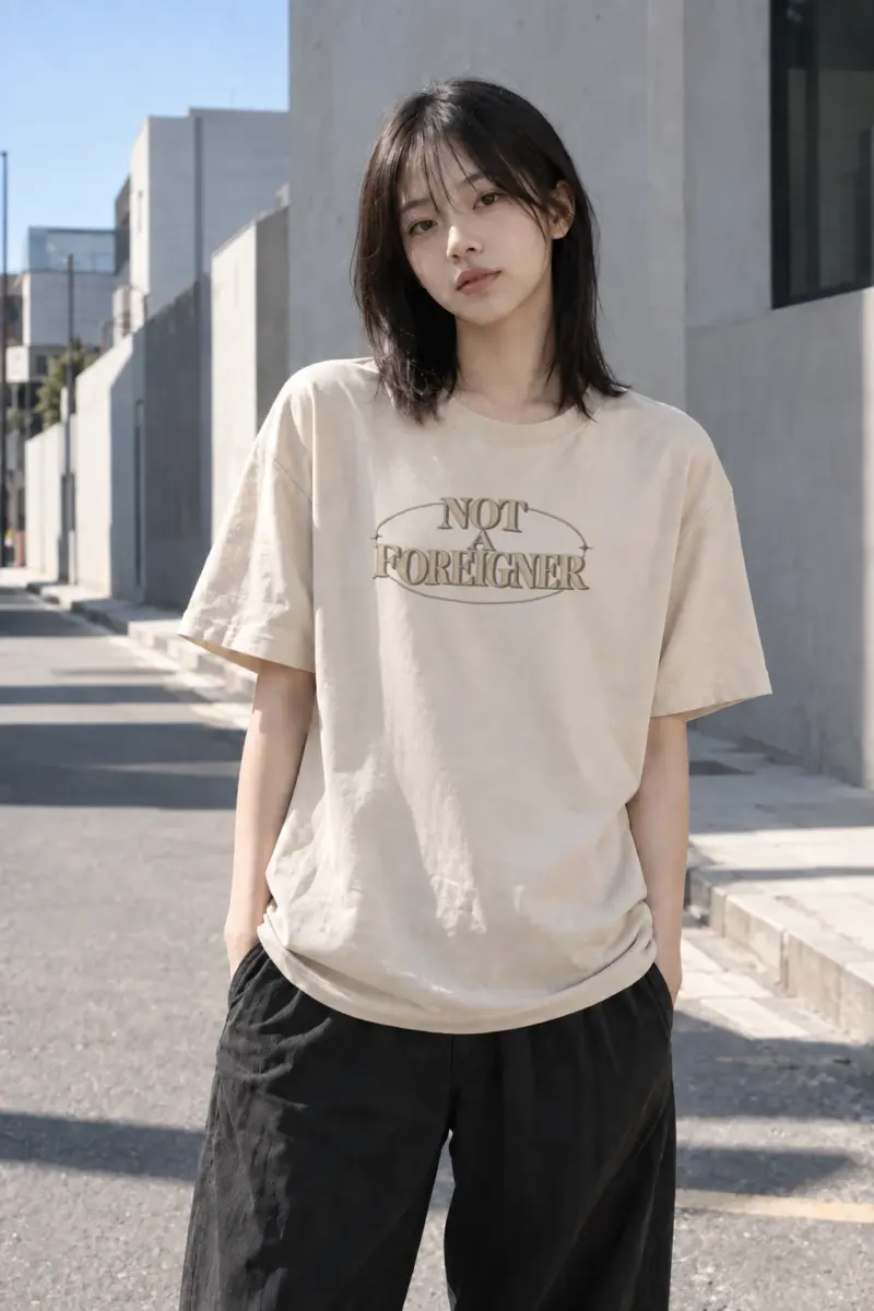 "Not a Foreigner" Heavyweight Unisex Crewneck T-shirt | Gildan 5000