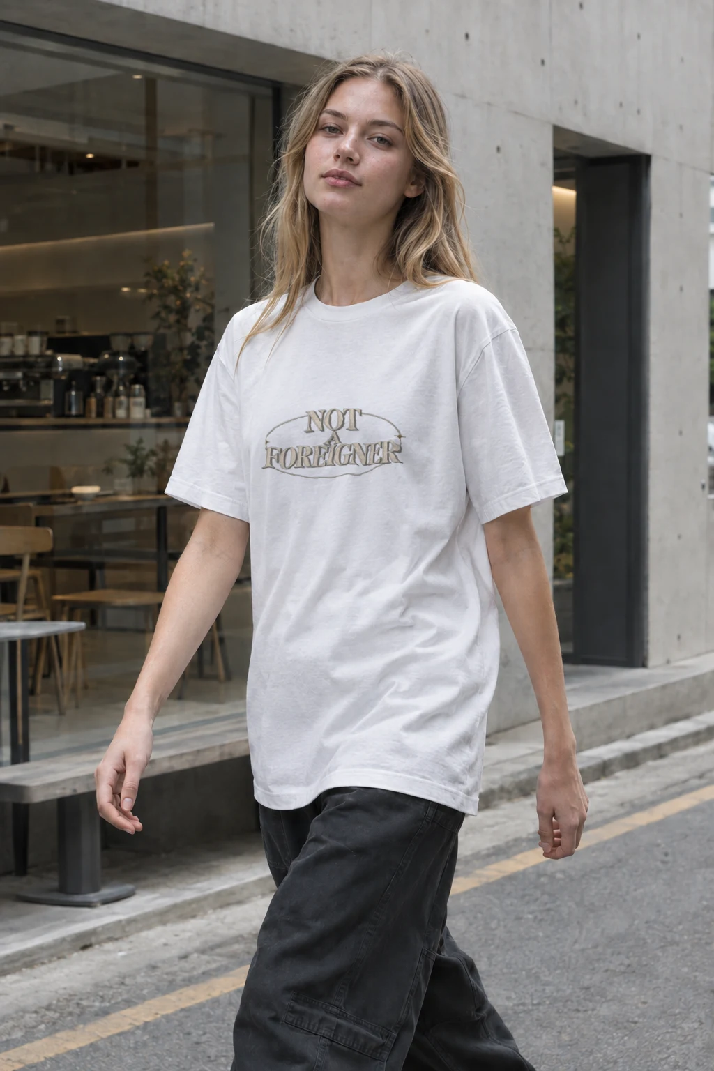 "Not a Foreigner" Heavyweight Unisex Crewneck T-shirt | Gildan 5000