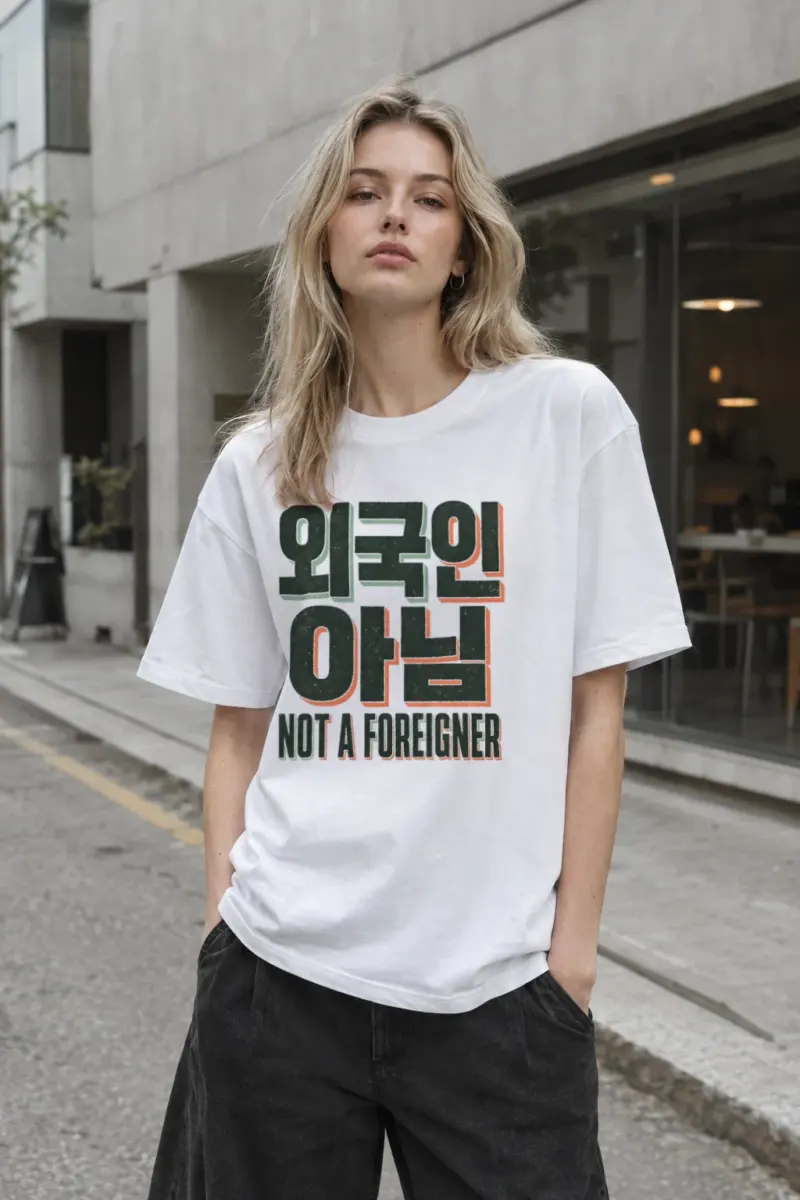 “Not a foreigner” Performance Unisex Crewneck T-shirt White