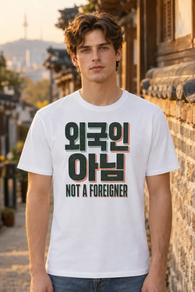 “Not a foreigner” Performance Unisex Crewneck T-shirt White