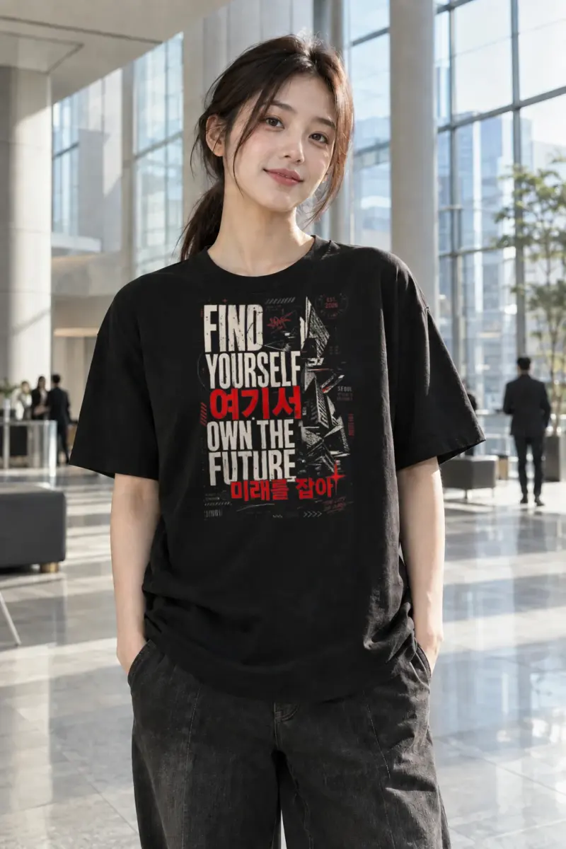 “Own the future” Heavyweight Unisex Crewneck T-shirt | Gildan 5000