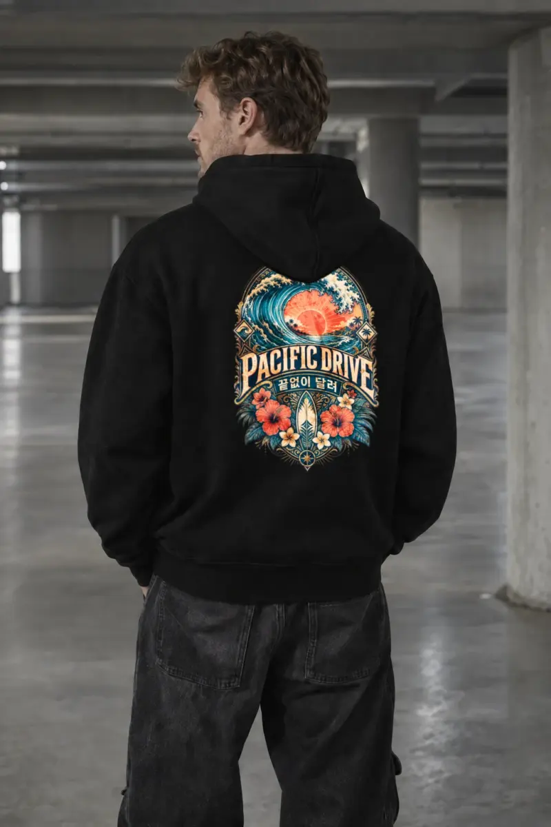"Pacific Drive" Unisex Pullover Hoodie | Bella + Canvas 3719