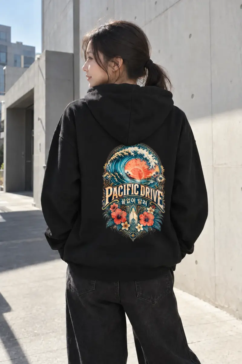 “Pacific Drive” Unisex Pullover Hoodie | Bella + Canvas 3719