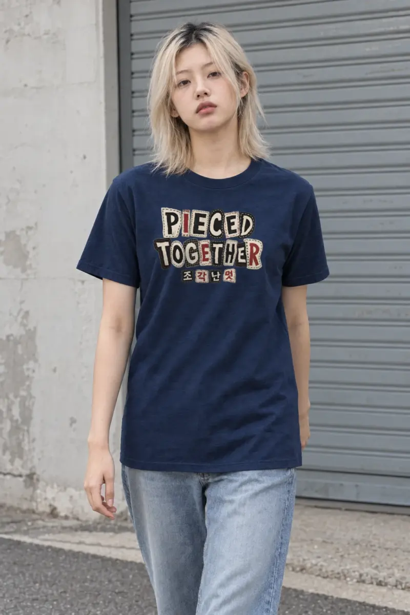 "Pieced Together" Heavyweight Unisex Crewneck T-shirt