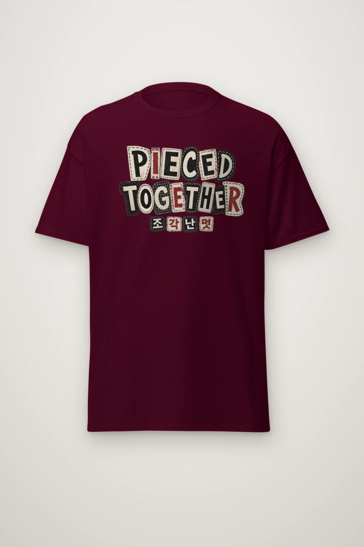 "Pieced Together" Heavyweight Unisex Crewneck T-shirt