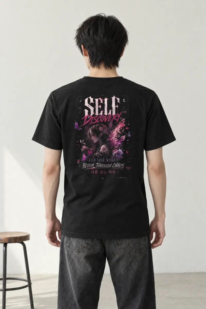 “Self discovery” Heavyweight Unisex Crewneck T-shirt | Gildan 5000
