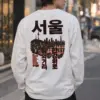 "Seoul From Distance" Unisex Longsleeve T-shirt | Gildan 2400