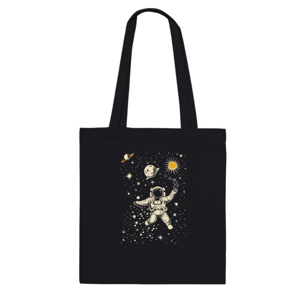 “Astronaut caching stars ” Premium Tote Bag Natural