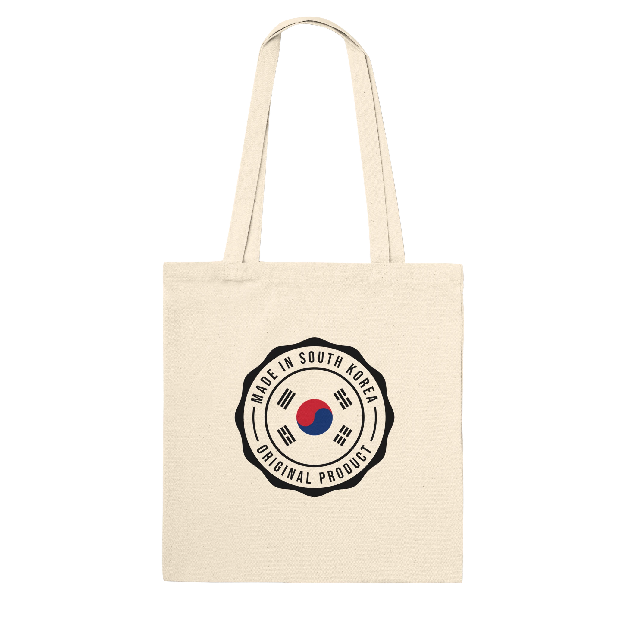 "Made in South Korea" "Premium Tote Bag Natural