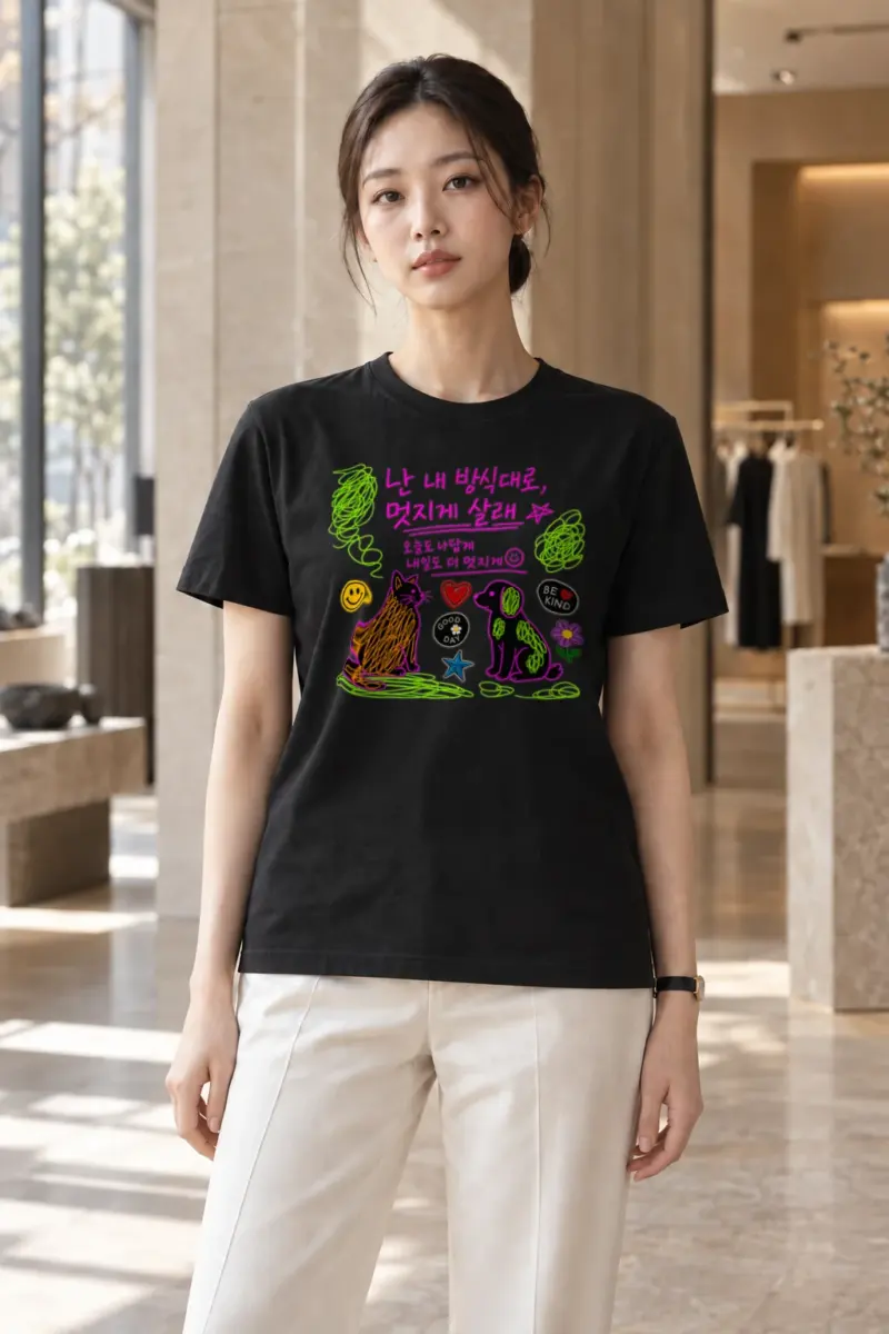 "Good Day Doodles" Heavyweight Unisex Crewneck T-shirt | Gildan 5000