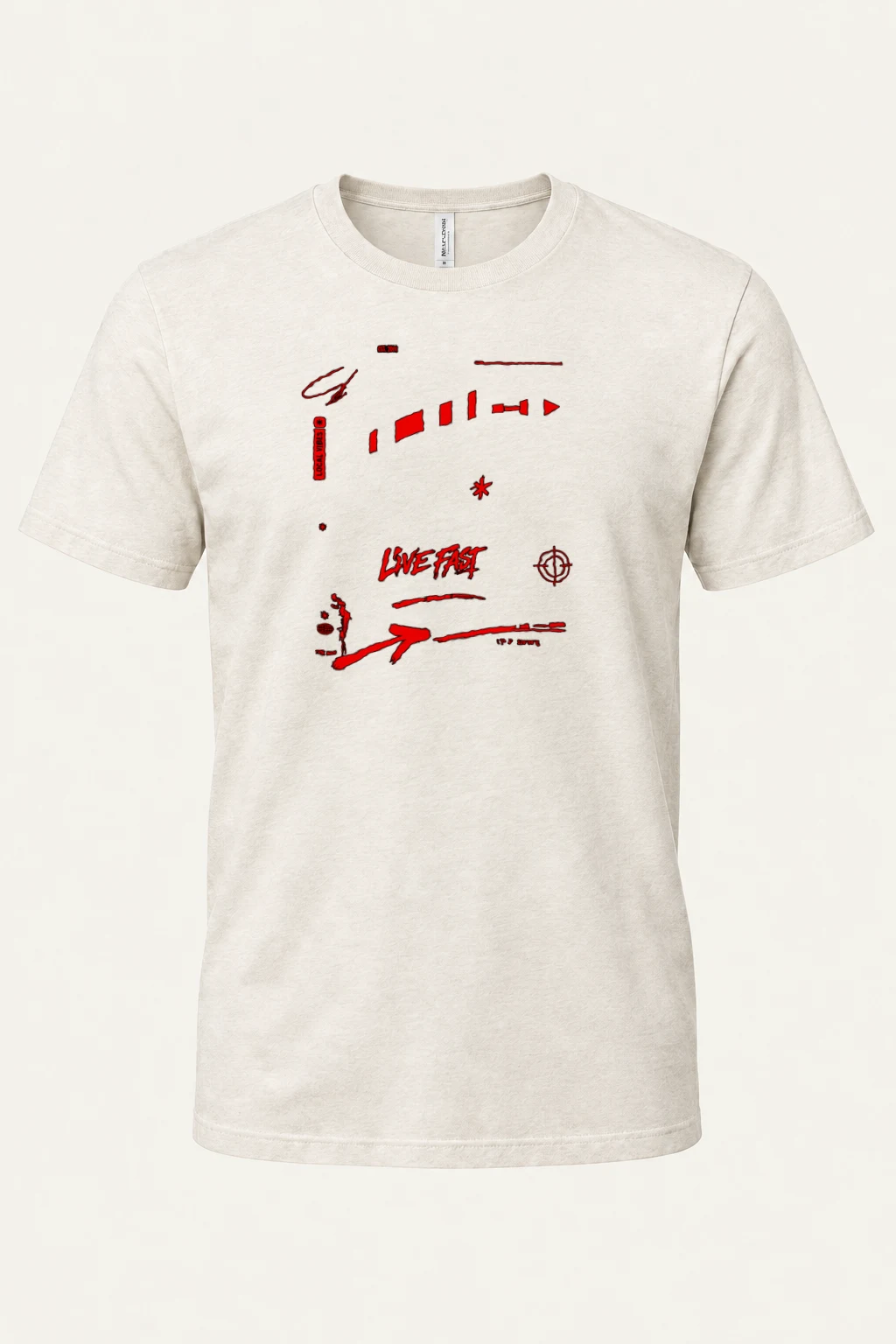 "Live Fast Racing" Heavyweight Unisex Crewneck T-shirt | Gildan 5000