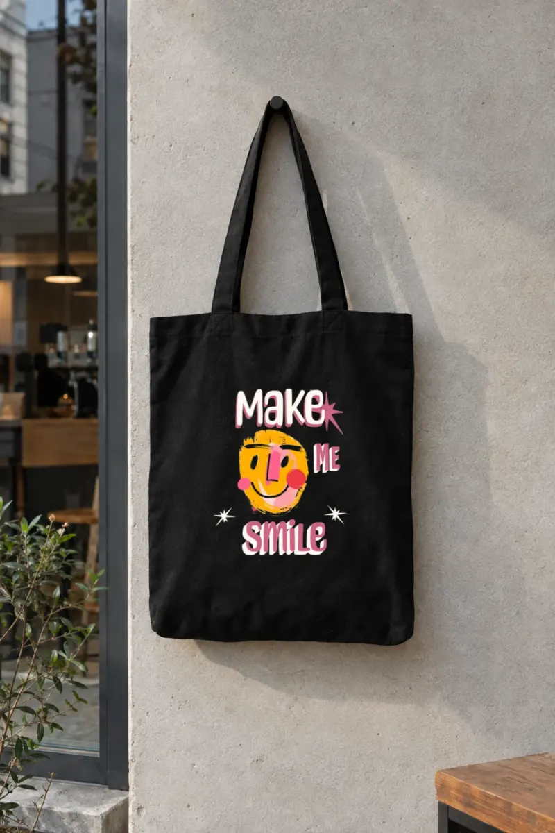 “Make me smile” Premium Tote Bag Natural