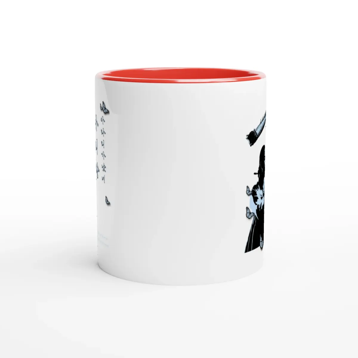 "Arirang" White 11oz Ceramic Mug with Color Inside
