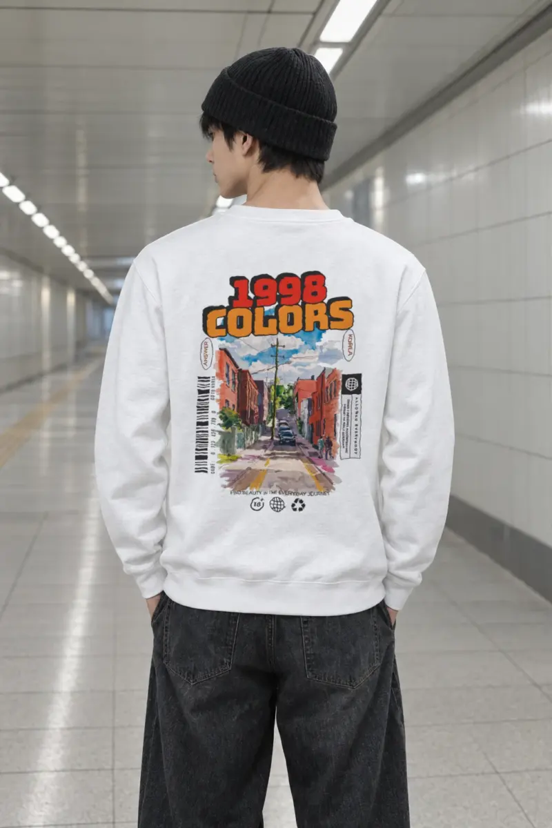 "1998 Colors Street" Heavy Blend Unisex Crewneck Sweatshirt