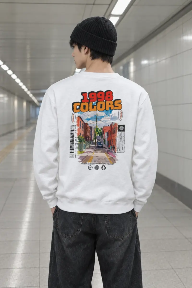 "1998 Colors Street" Heavy Blend Unisex Crewneck Sweatshirt | Gildan 18000