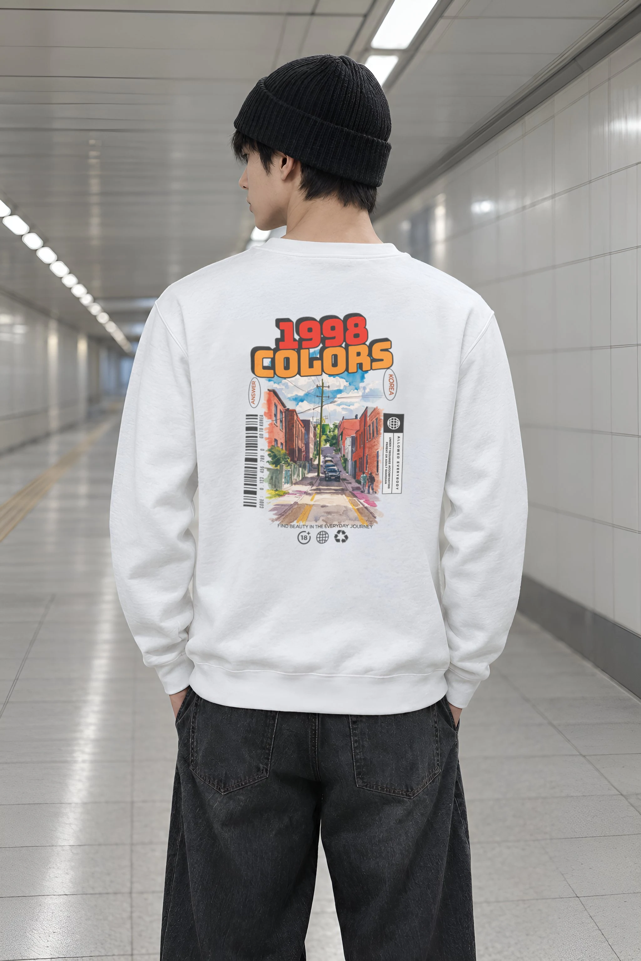 "1998 Colors Street" Heavy Blend Unisex Crewneck Sweatshirt