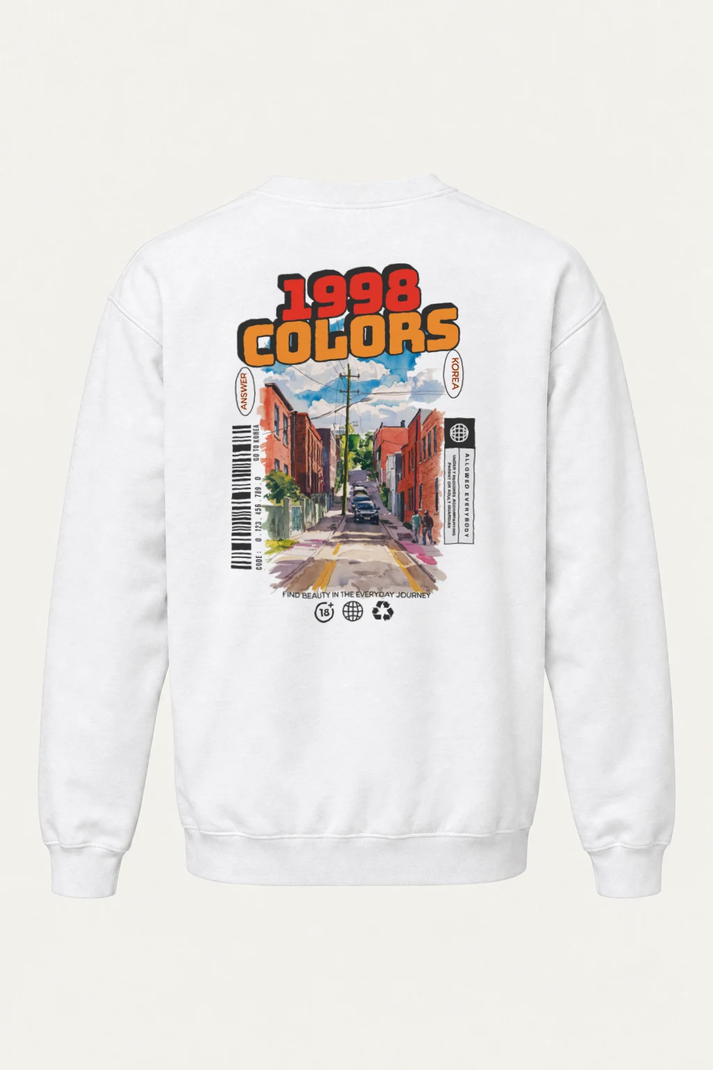 "1998 Colors Street" Heavy Blend Unisex Crewneck Sweatshirt | Gildan 18000