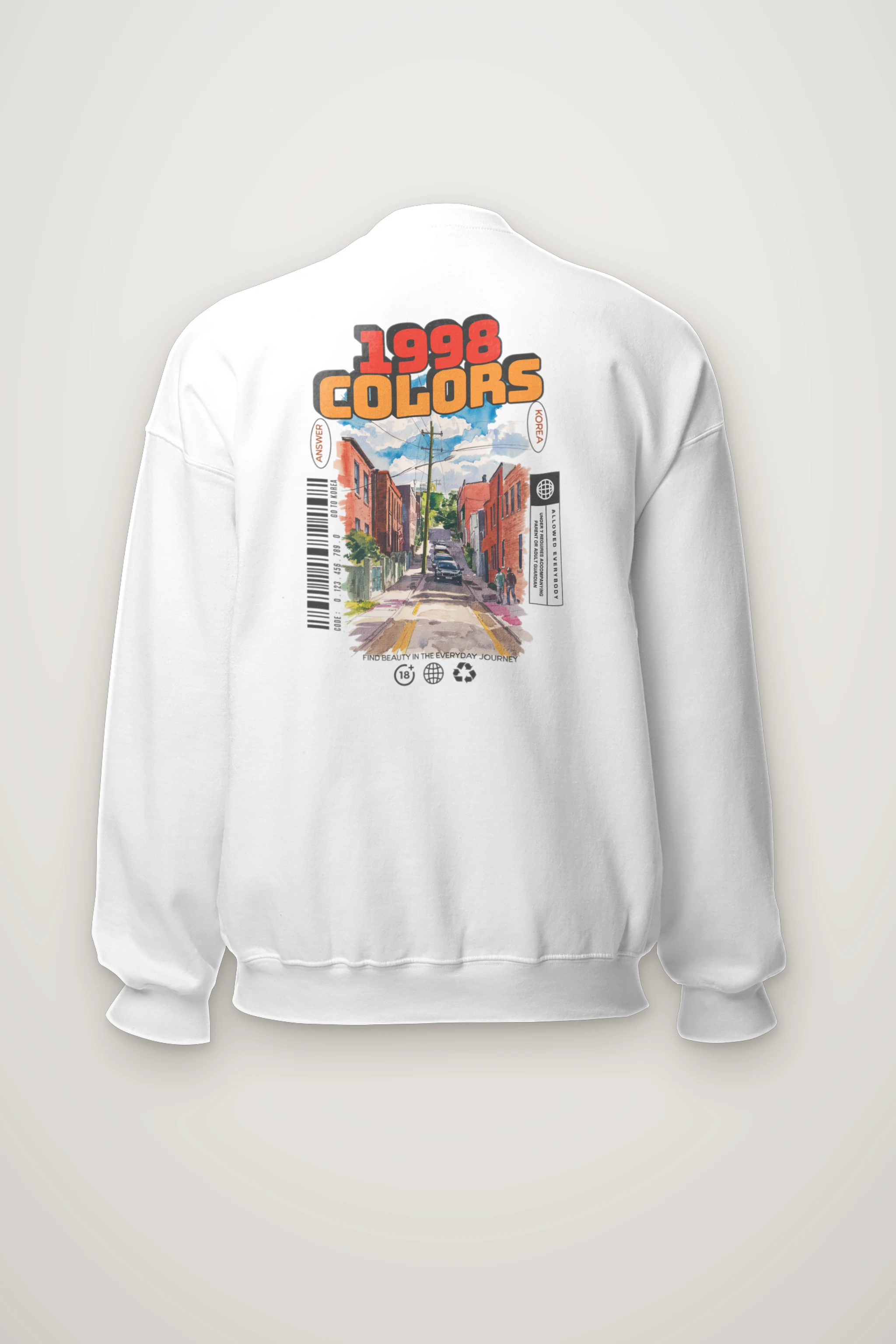 "1998 Colors Street" Heavy Blend Unisex Crewneck Sweatshirt
