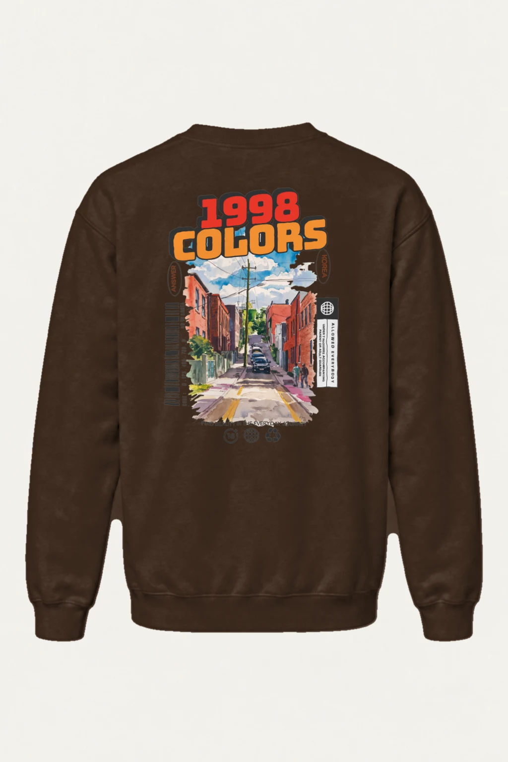 "1998 Colors Street" Heavy Blend Unisex Crewneck Sweatshirt | Gildan 18000