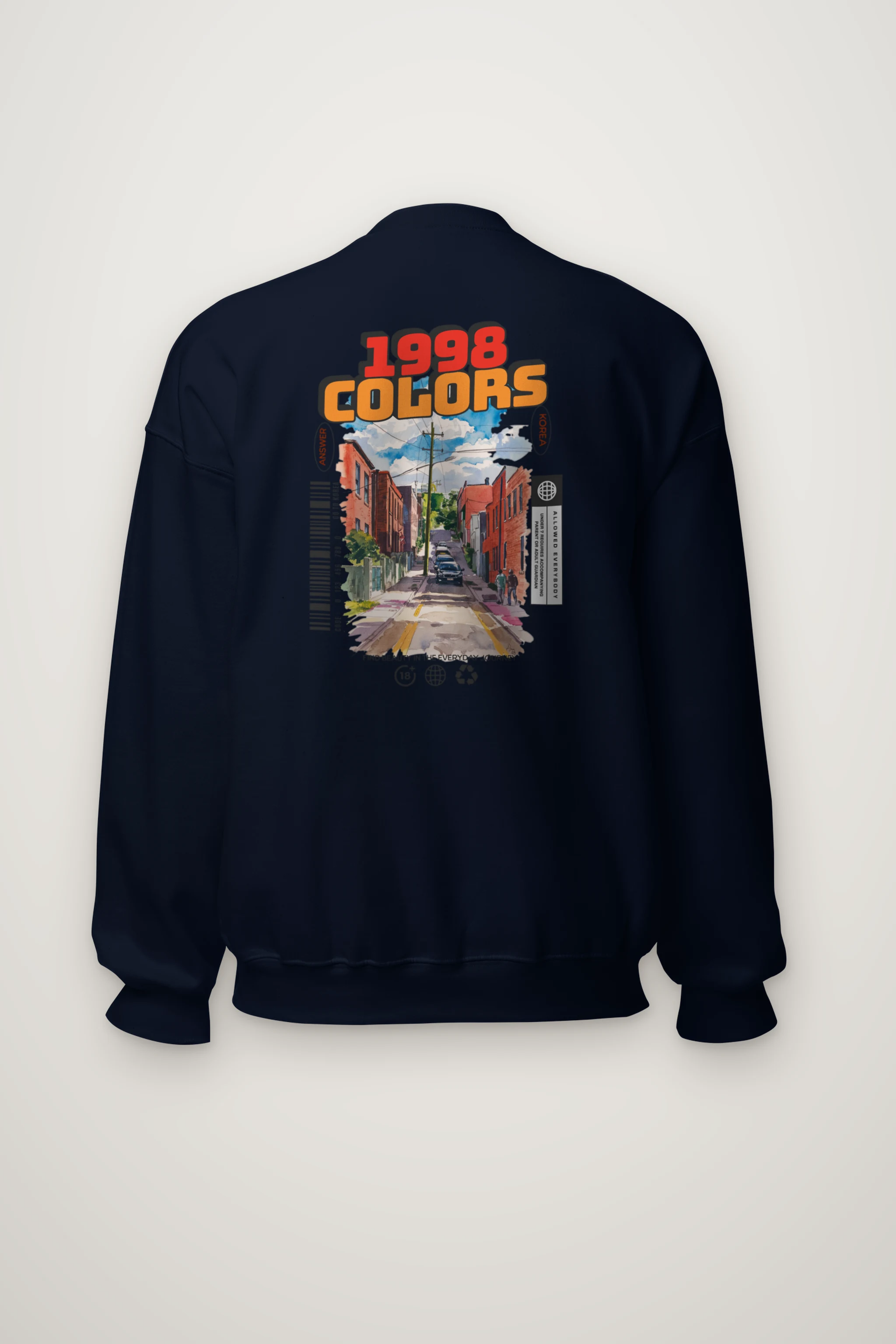 "1998 Colors Street" Heavy Blend Unisex Crewneck Sweatshirt