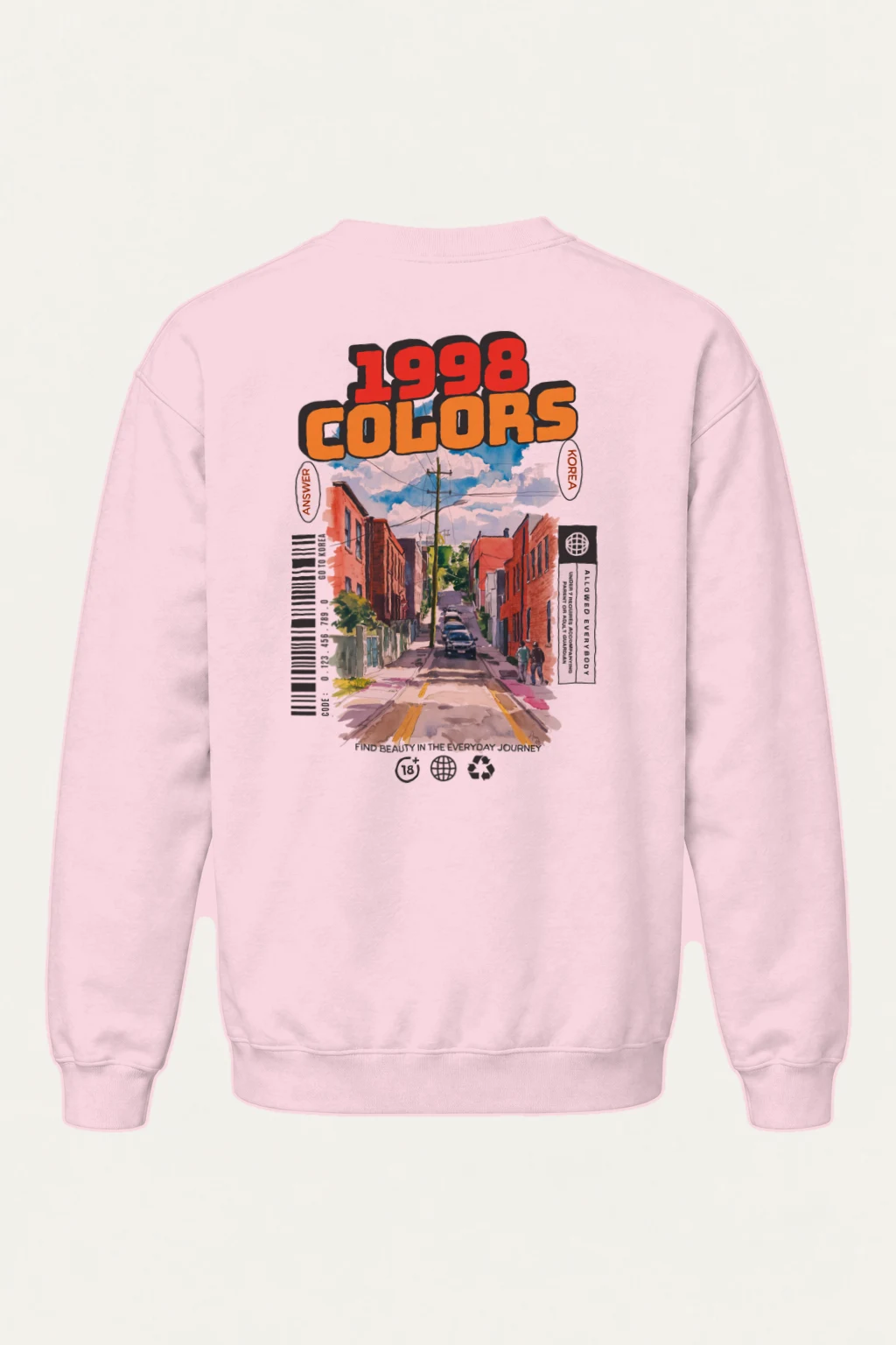 "1998 Colors Street" Heavy Blend Unisex Crewneck Sweatshirt | Gildan 18000