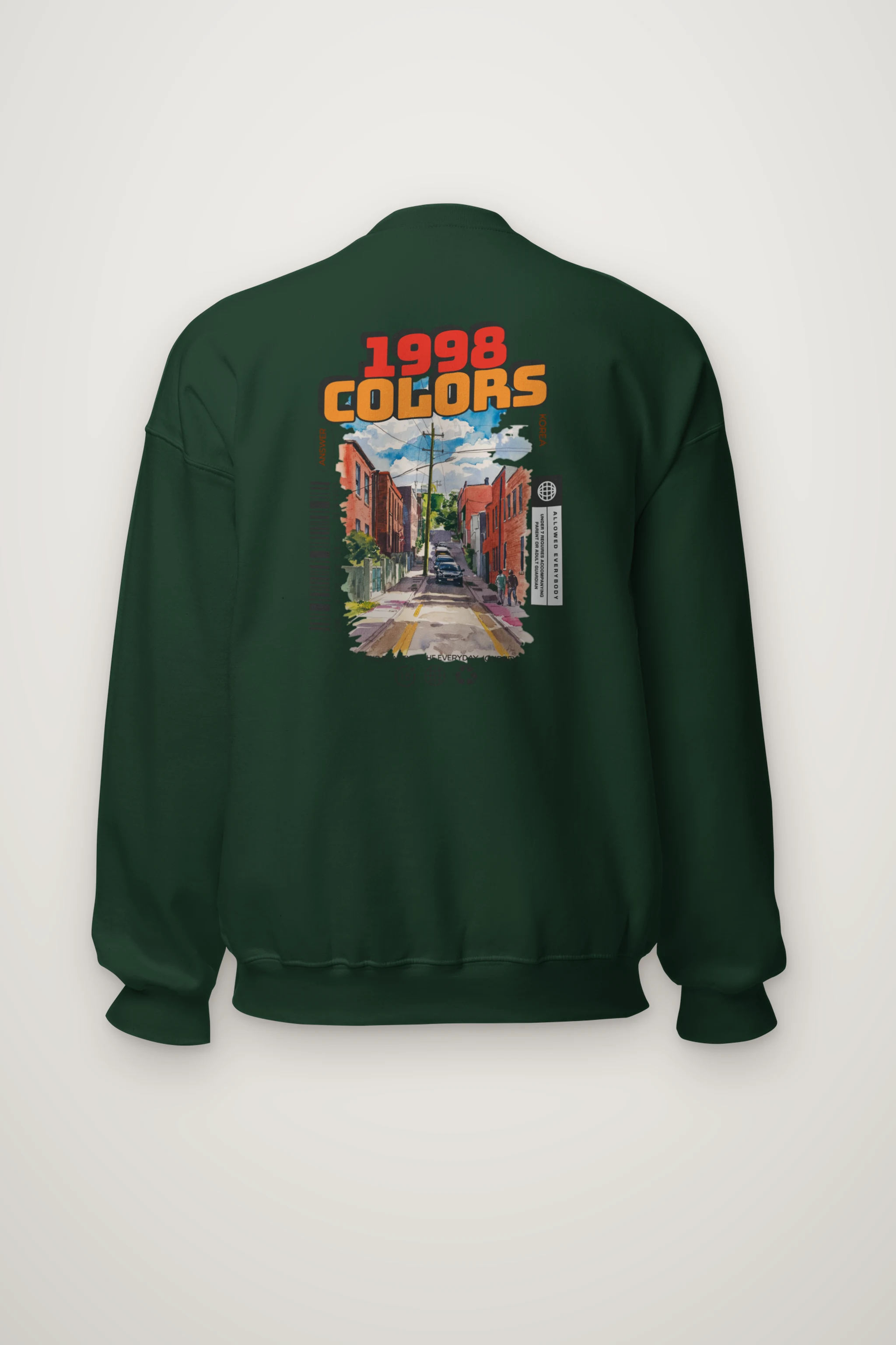 "1998 Colors Street" Heavy Blend Unisex Crewneck Sweatshirt