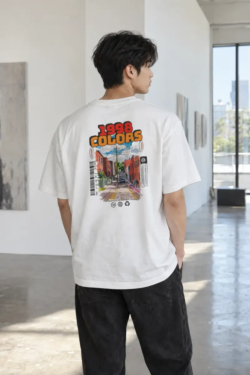 “1998 Colors Street” Heavyweight Unisex Crewneck T-shirt | Gildan 5000