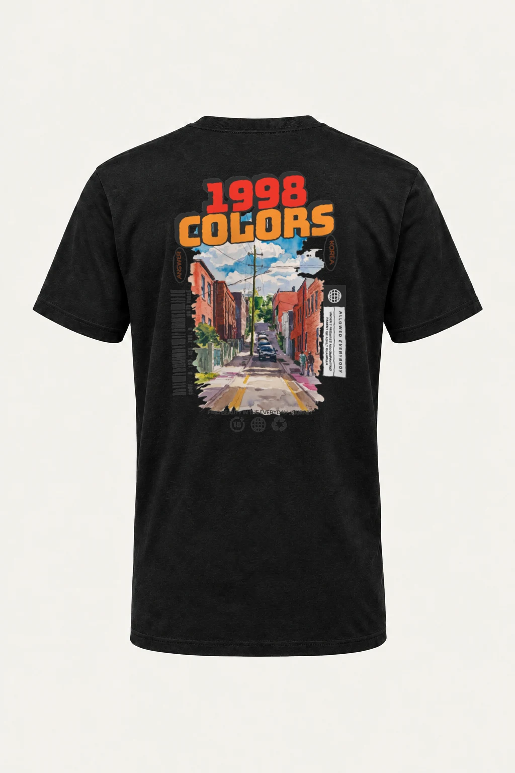 "1998 Colors Street" Heavyweight Unisex Crewneck T-shirt | Gildan 5000