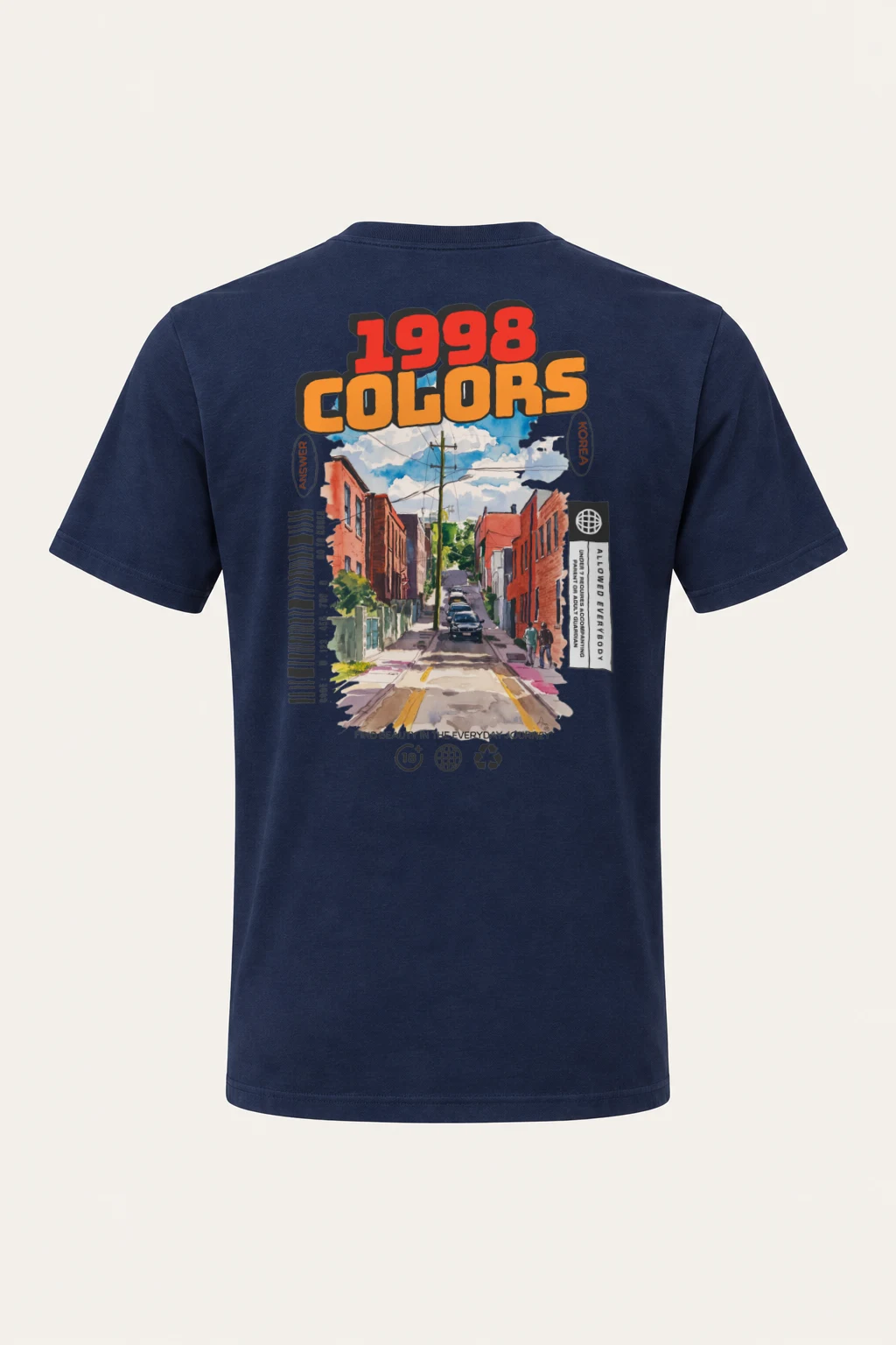 "1998 Colors Street" Heavyweight Unisex Crewneck T-shirt | Gildan 5000
