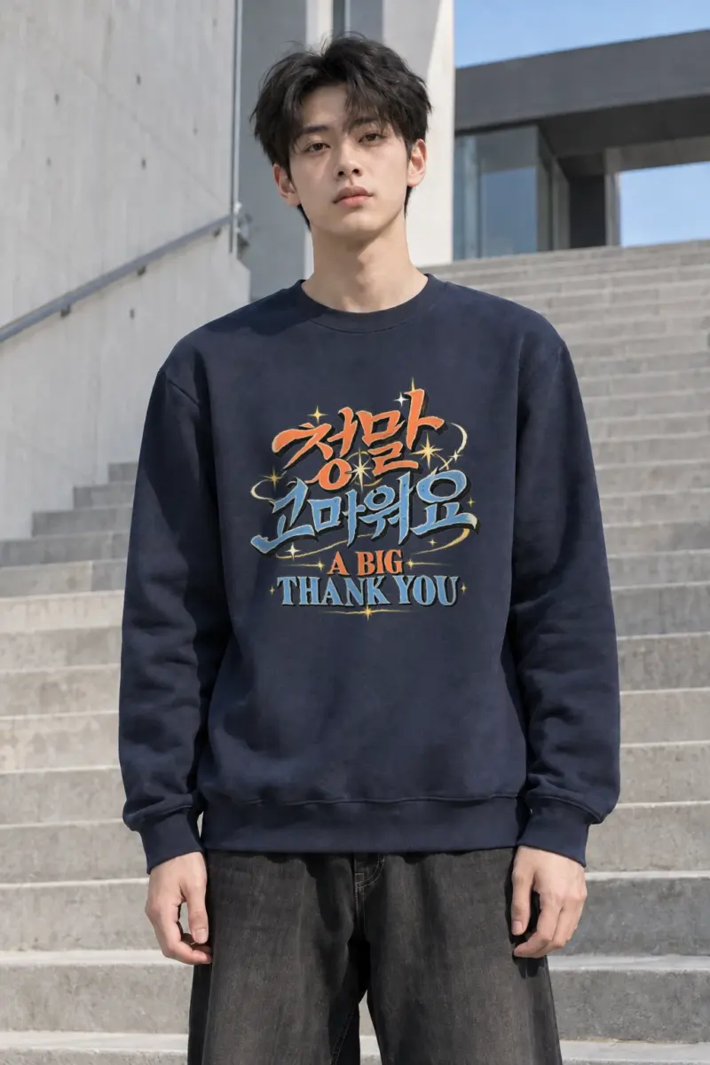 "A Big Thank You" Heavy Blend Unisex Crewneck Sweatshirt | Gildan 18000