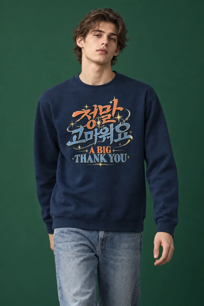 "A Big Thank You" Heavy Blend Unisex Crewneck Sweatshirt | Gildan 18000