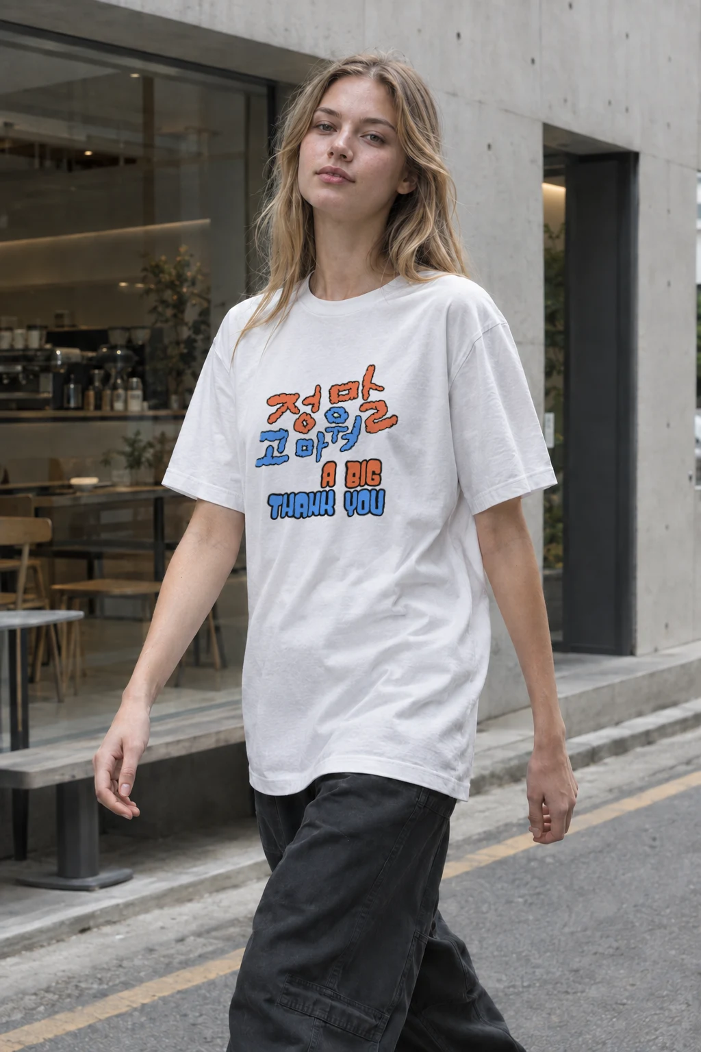 "A Big Thank You" Heavyweight Unisex Crewneck T-shirt | Gildan 5000