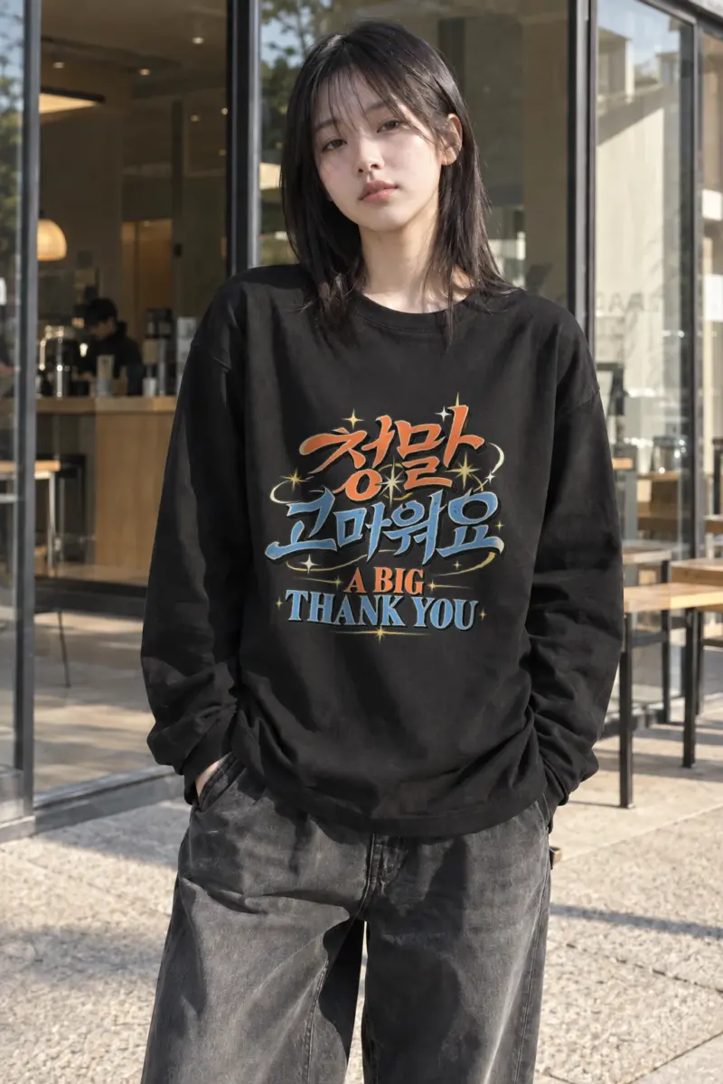 "A Big Thank You" Unisex Longsleeve T-shirt | Gildan 2400