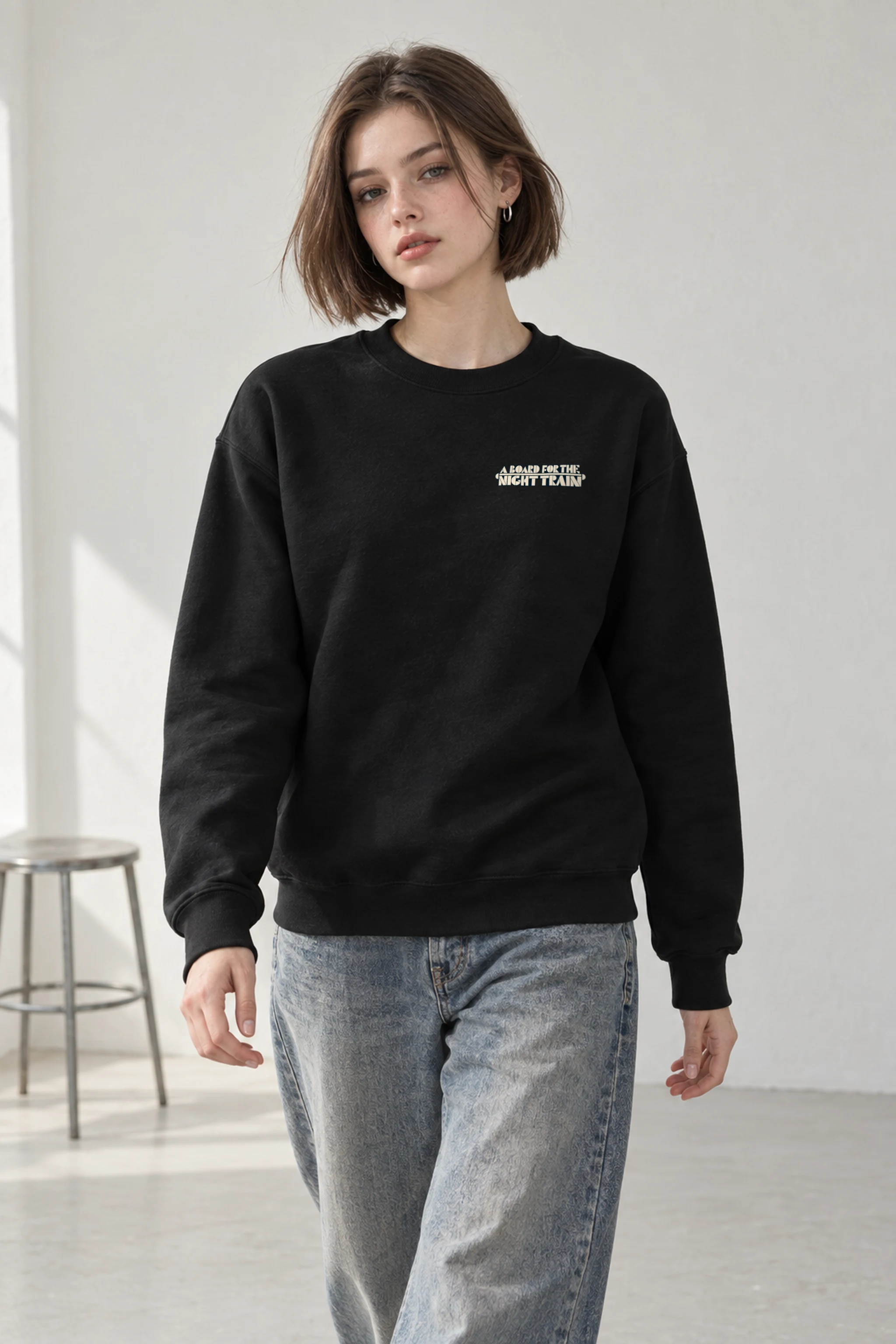 "A Board for the Night Train" Heavy Blend Unisex Crewneck Sweatshirt