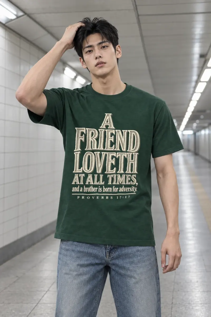 "A Friend Loveth" Heavyweight Unisex Crewneck T-shirt