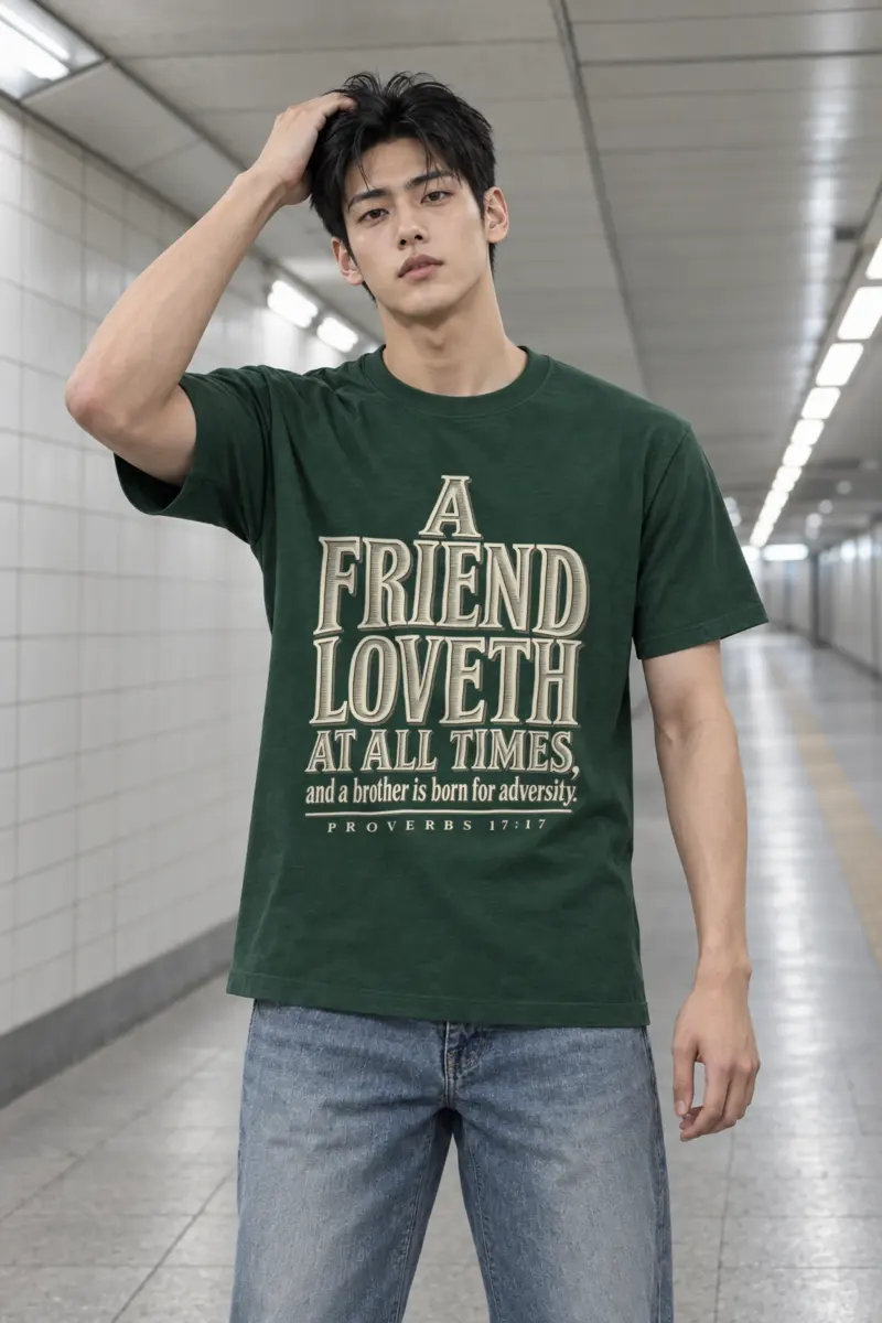 "A Friend Loveth" Heavyweight Unisex Crewneck T-shirt