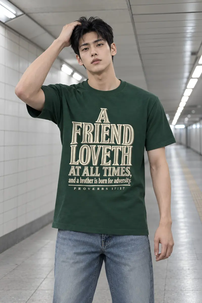 "A Friend Loveth" Heavyweight Unisex Crewneck T-shirt