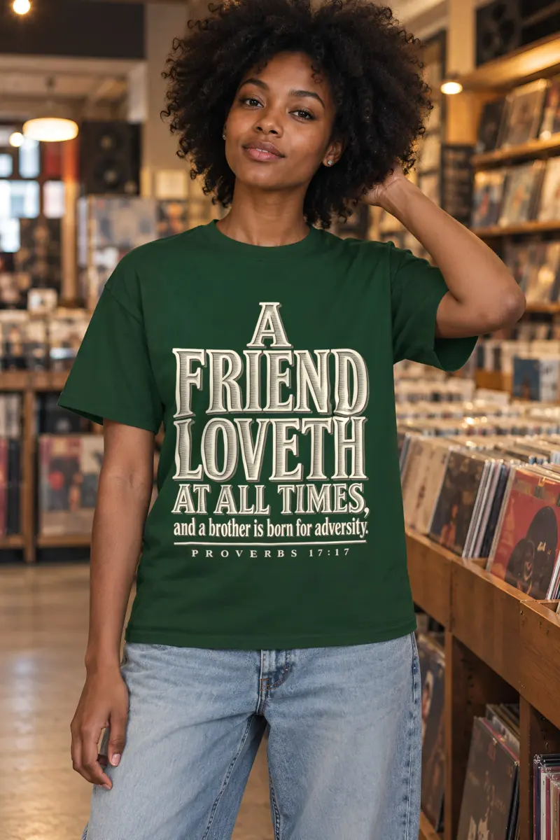 "A Friend Loveth" Heavyweight Unisex Crewneck T-shirt
