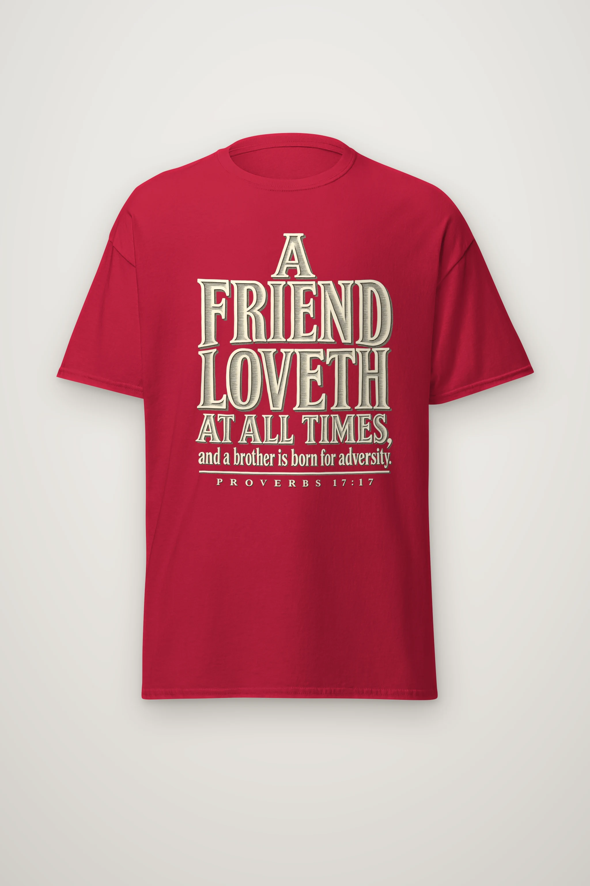 "A Friend Loveth" Heavyweight Unisex Crewneck T-shirt