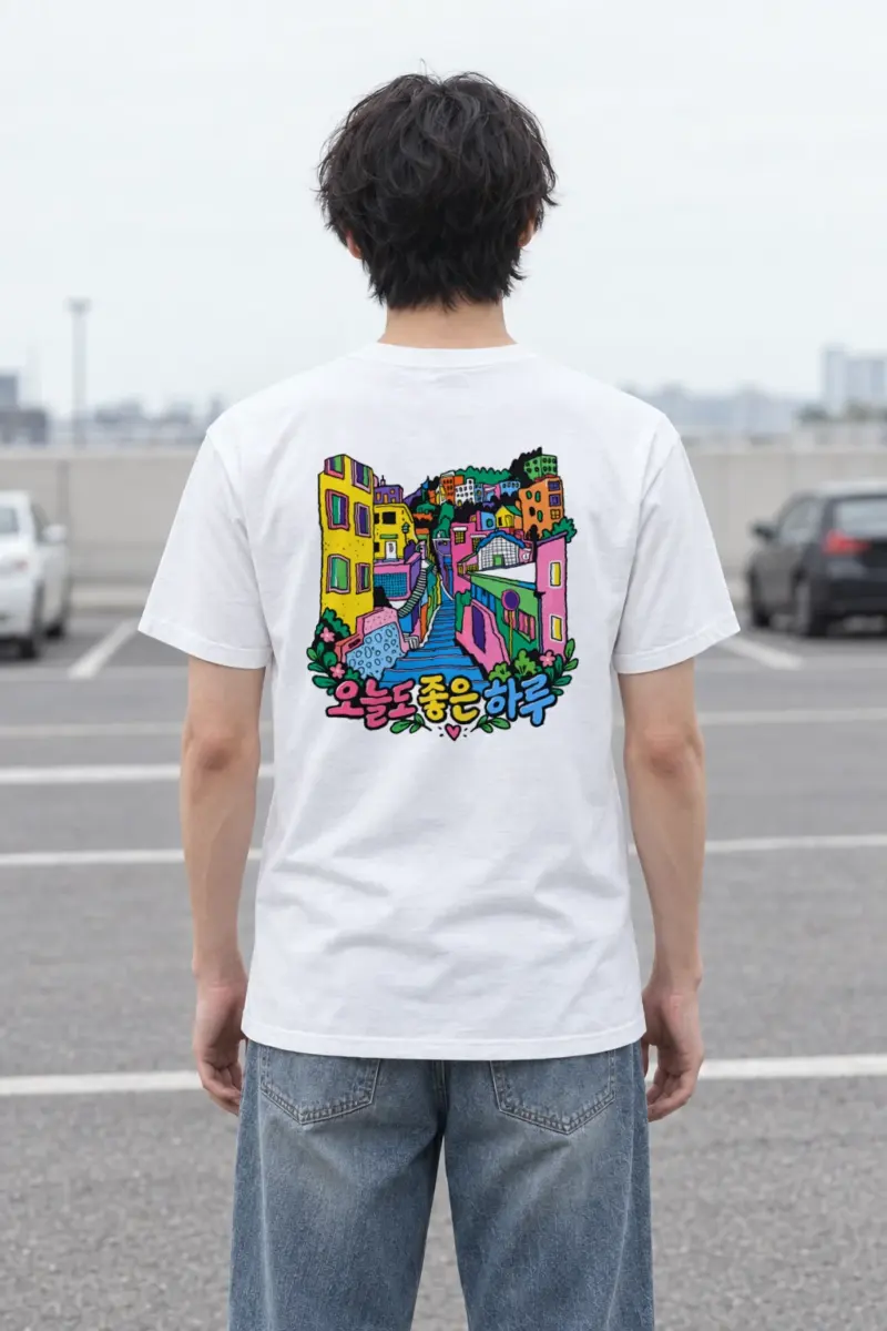 "A Good Day" Heavyweight Unisex Crewneck T-shirt