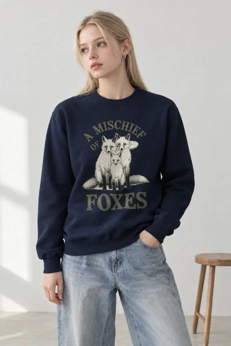 "A Mischief of Foxes" Heavy Blend Unisex Crewneck Sweatshirt